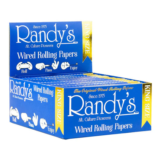 Randy's Classic Wired Rolling Papers | King Size | 1pk | 24 Leaves per Pack packaging