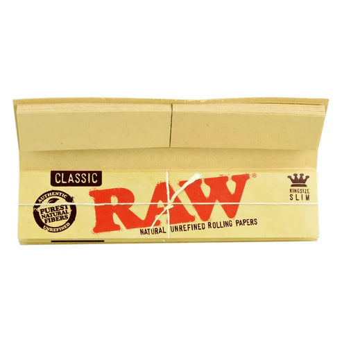 RAW Connoisseur Classic Rolling Papers & Tips | King Size Size | 1pk | 32 Tips per Pack | 32 Leaves per Pack