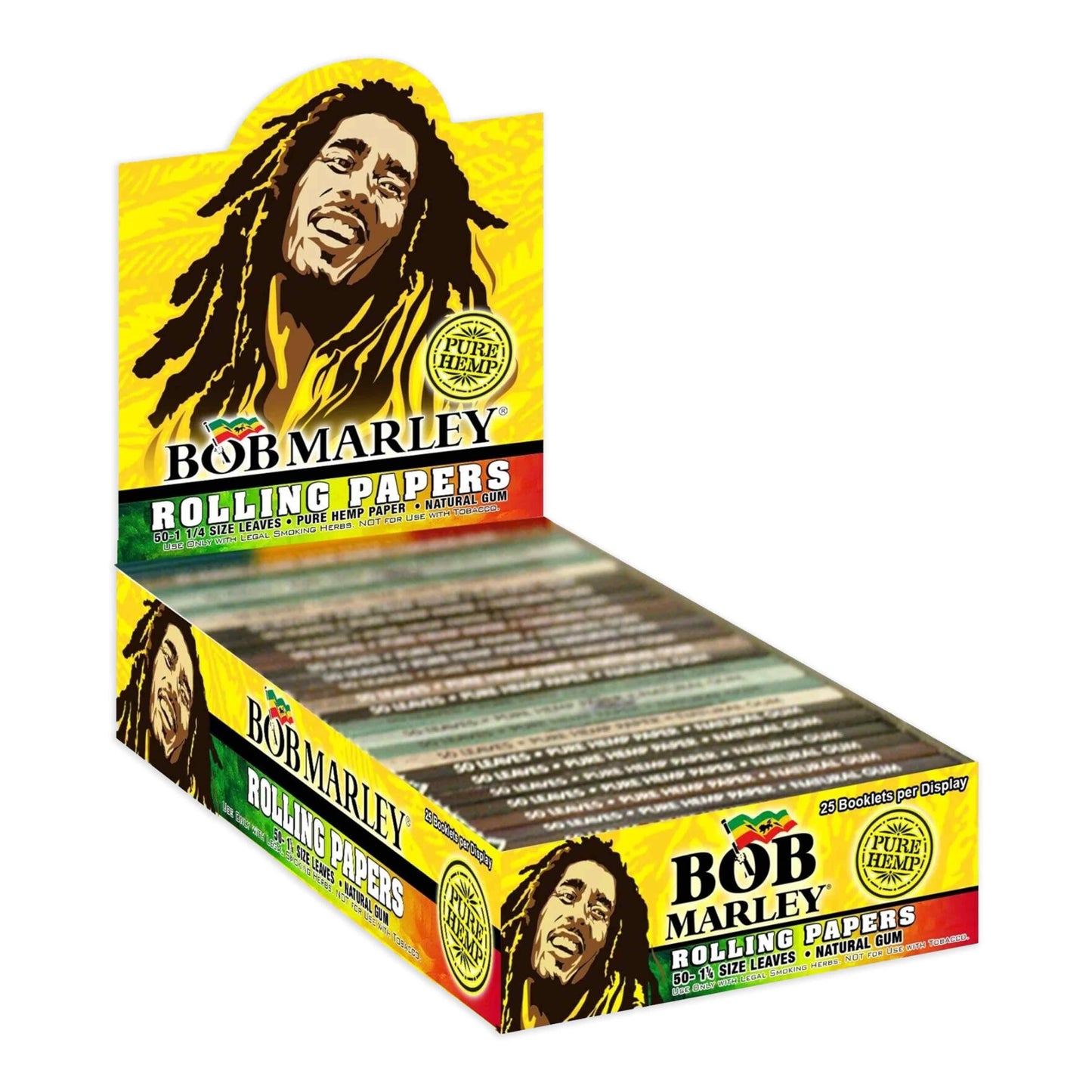 Bob Marley Hemp Rolling Papers | 1 1/4 Size | 1pk | 50 Leaves per Pack