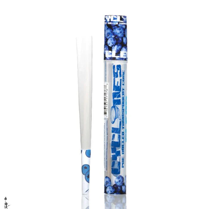 Cyclones Pre-Rolled Transparent Cones | Blueberry | 1 Tube | 2 Pre-Rolled per Tube