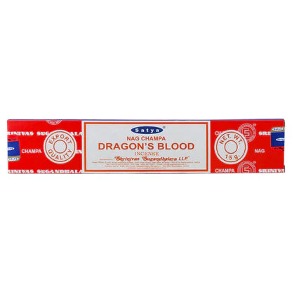Satya Nag Champa Incense Sticks | Dragon's Blood | 1bx | 1pk