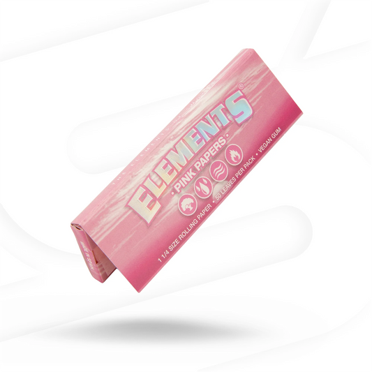 Elements Pink Rolling Papers | 1 1/4 Size | 1pk | 50 Leaves per Pack