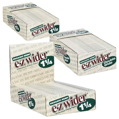 EZ Wider Organic Hemp Rolling Papers | Double Wide Size | 1pk | 24 Leaves per Pack packaging