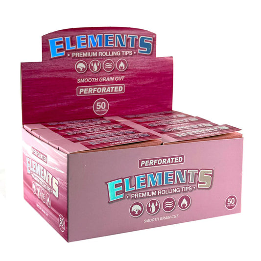 Elements Perforated Pink Rolling Tips | 1pk | 50 Tips per Pack