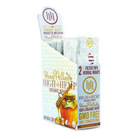 High Hemp Organic CBD Wraps w/Filter Tips | Honey Pot Swirl | 1pk | 2 Wraps per Pack