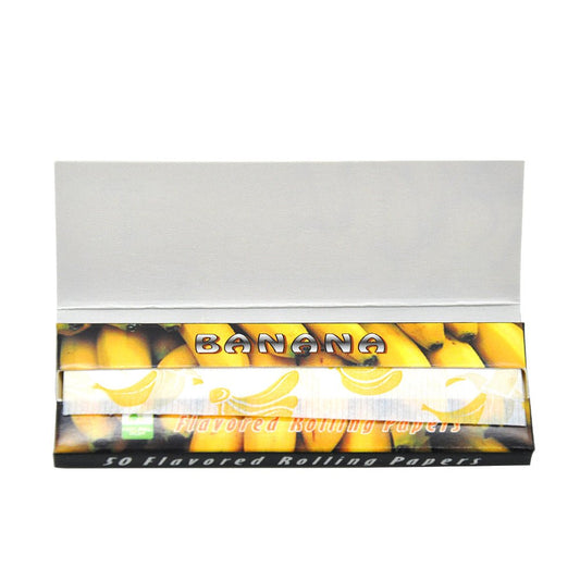 Hornet Fine European Flavored Rolling Papers | Banana | 1 1/4 Size | 1pk | 50 Leaves per Pack