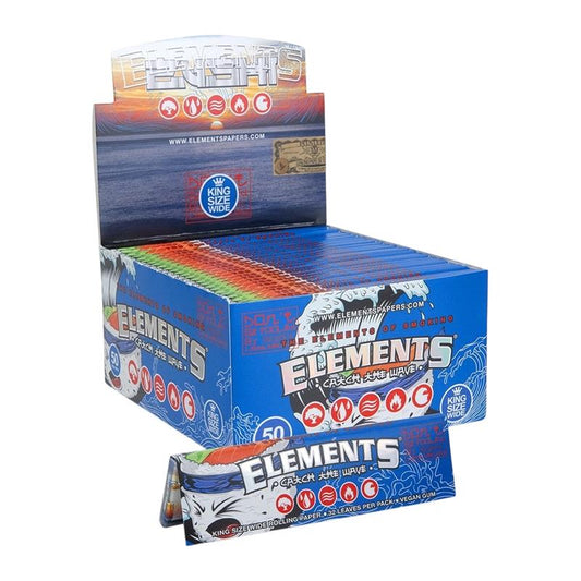Elements x Zushi King Size Wide Rolling Papers | King Size Wide | 1pk | 32 Leaves per Pack