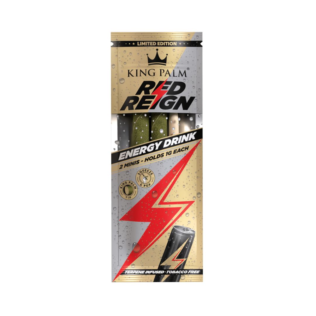 King Palm Hand Rolled Leaf | Red Reign | 2Minis | 1g | 0.8g | 2 Hand-Rolled Leaf Wraps per Pack