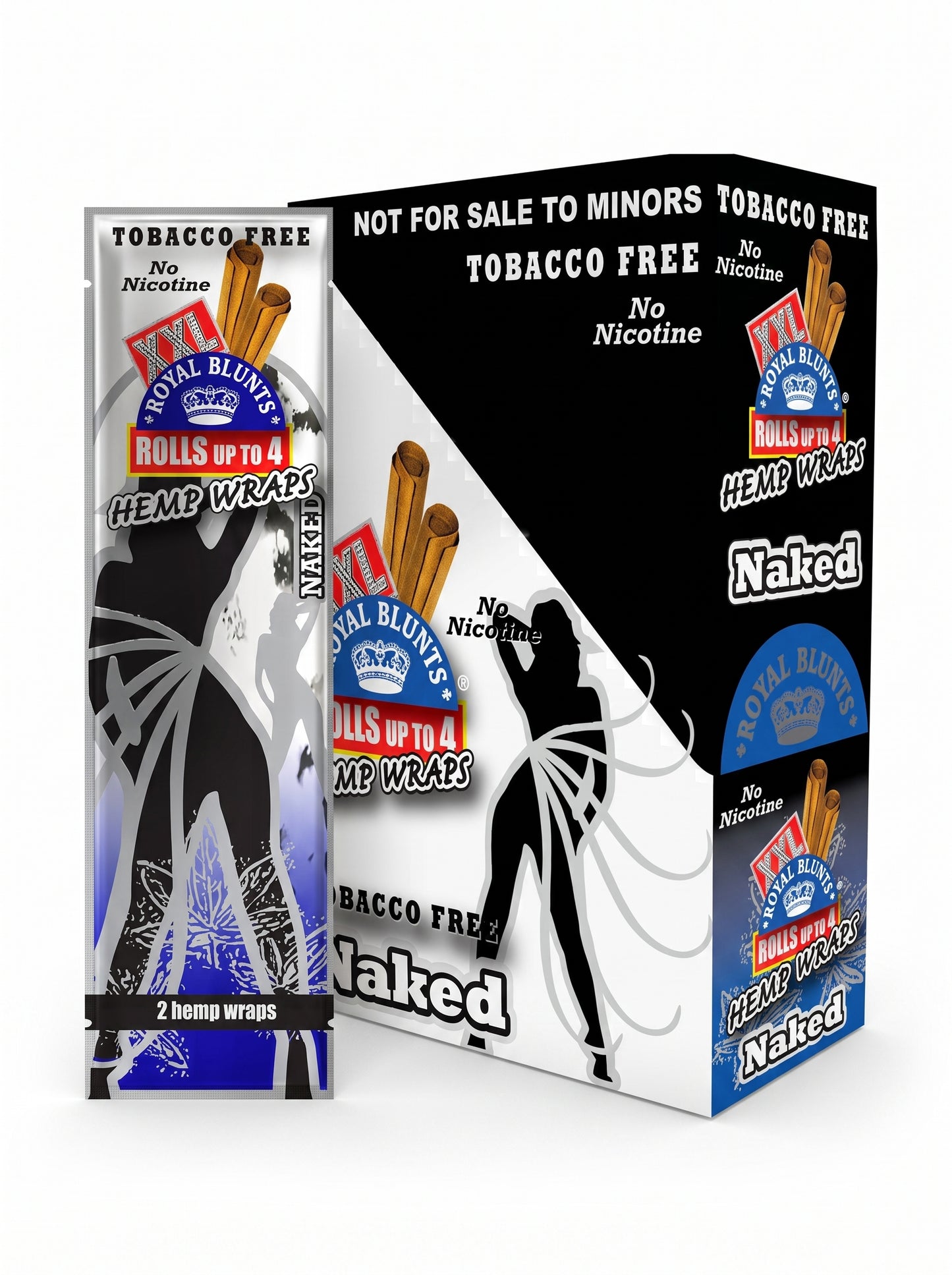 Royal Blunts XXL Hemp Wraps | Naked | 1pk | 2 Wraps per Pack