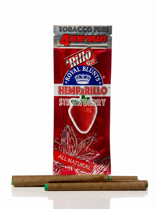Royal Blunts Hemparillo Hemp Wraps | Strawberry | 1pk | 4 Hemp Wraps per Pack