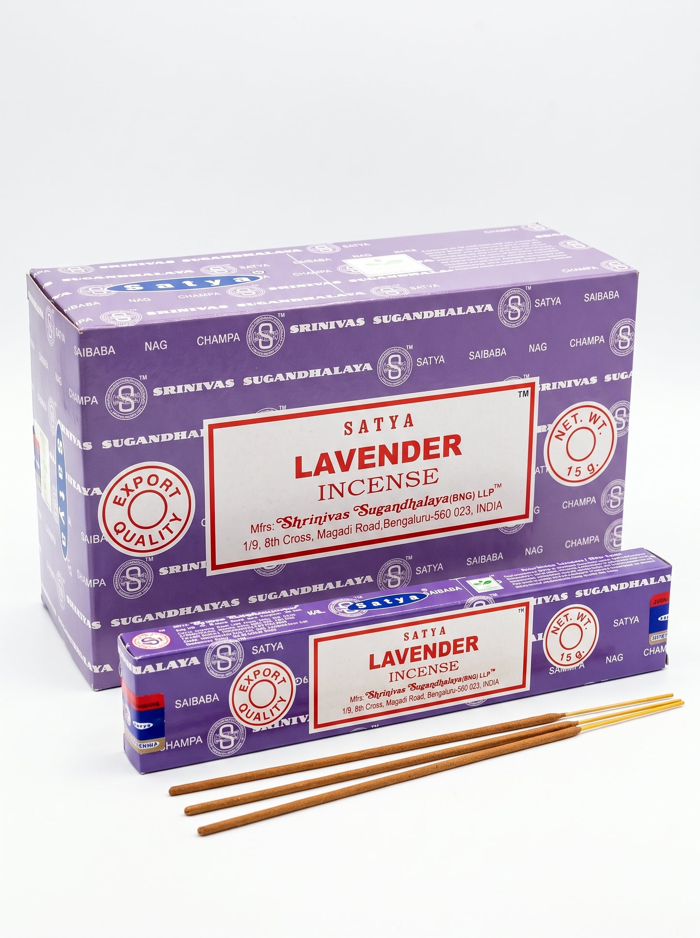 Satya Nag Champa Incense Sticks | Lavender | 1bx | 15g