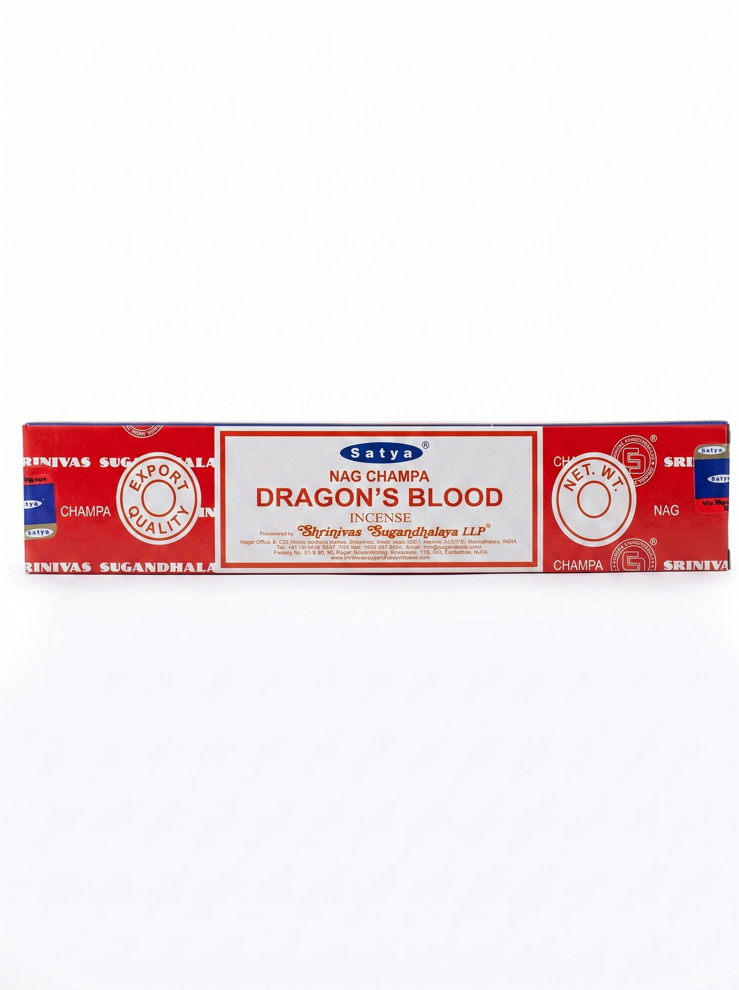 Satya Nag Champa Incense Sticks | Dragon's Blood | 1bx | 1pk