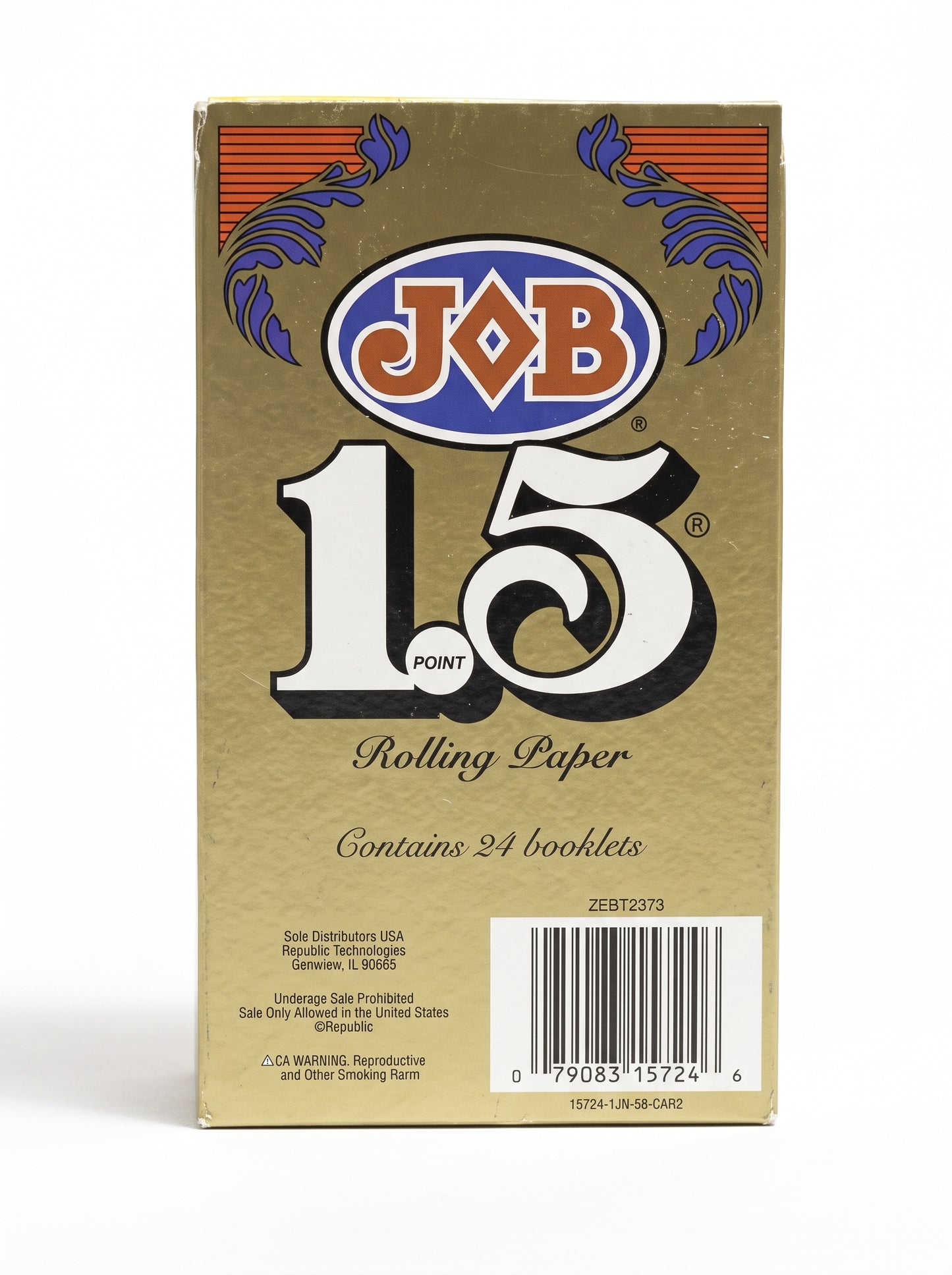 JOB 1.5 Rolling Papers | 1 1/2 Size | 1pk | 24 Leaves per Pack
