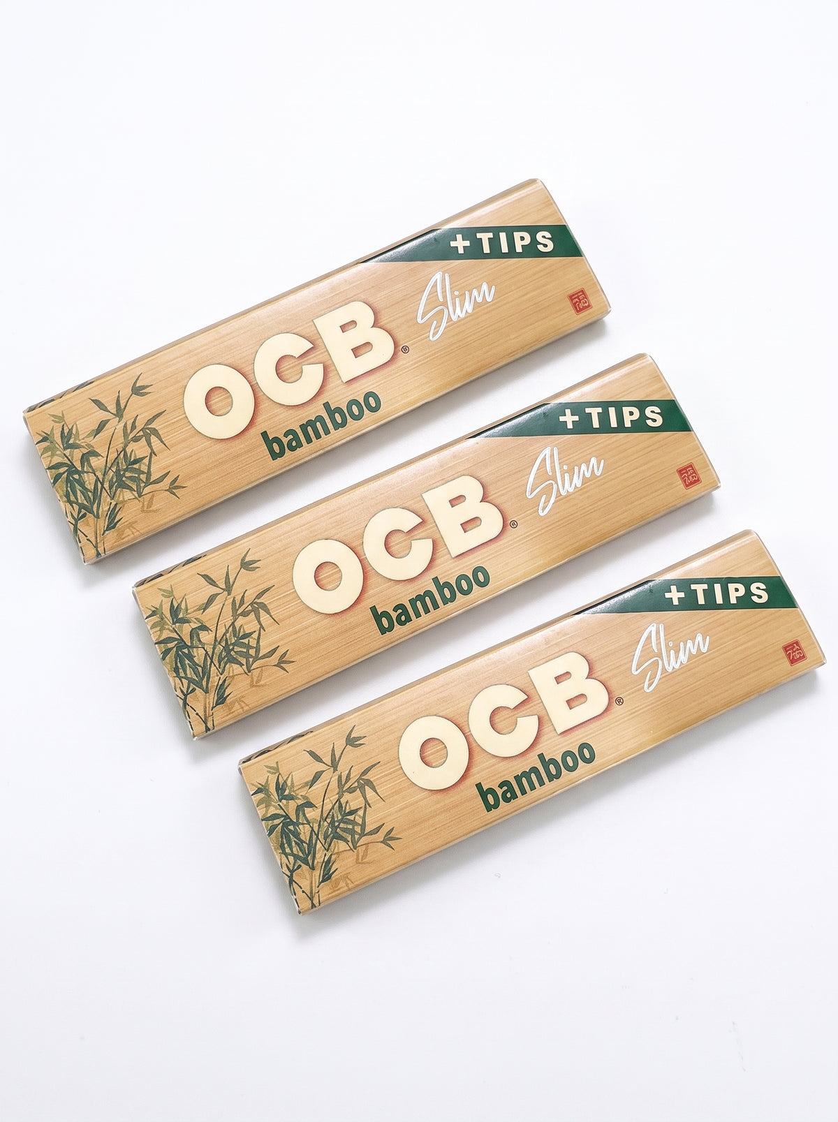 OCB Bamboo Rolling Papers & Tips | King Size | 1pk | 32 Tips per Pack | 32 Leaves per Pack