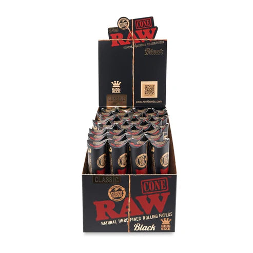 RAW Black Cones | King Size | 1pk | 3 Cones per Pack