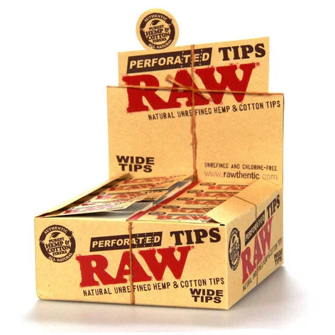 RAW Perforated Wide Tips | 1pk | 50 Perforated Tips per Pack