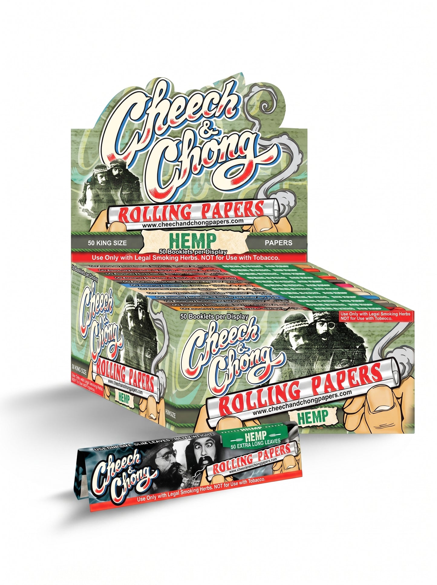 Cheech & Chong Hemp Rolling Papers | King Size Slim | 1pk | 50 Leaves per Pack
