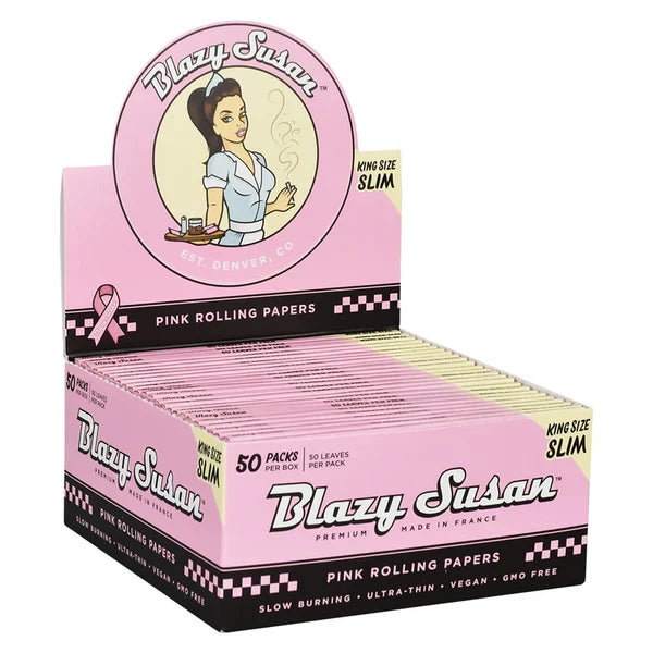 Blazy Susan Pink Rolling Papers | King Size | 1pk | 50 Leaves per Pack