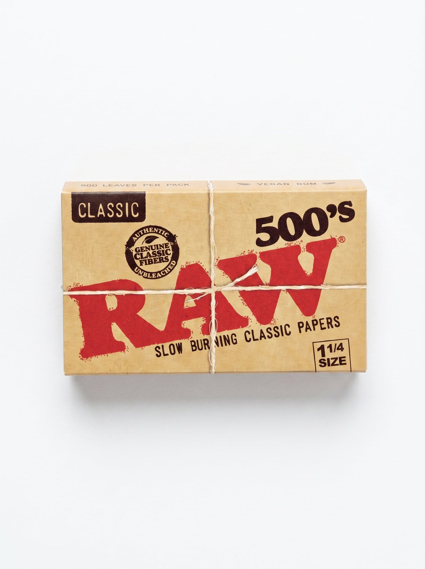 RAW 500's Classic Rolling Papers | 1 1/4 Size | 1bk | 500 Sheets per Booklet