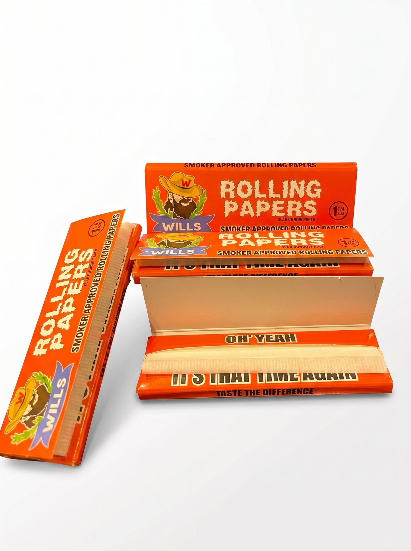 WILLS Organic Hemp Rolling Papers | Organic White Rice | 1 1/4 Size | 1pk | 50 Leaves per Pack