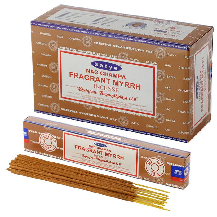 Satya Nag Champa Incense Sticks | Myrrh | 1bx | 15g