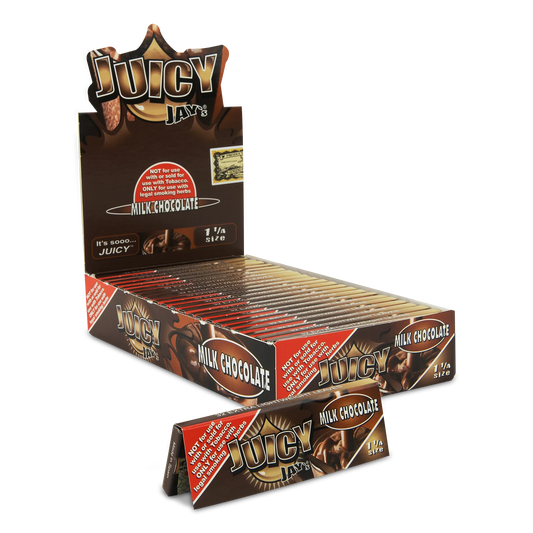 Juicy Jay's Flavored Rolling Papers | Milk Chocolate | 1 1/4 Size | 1pk | 32 Leaves per Pack