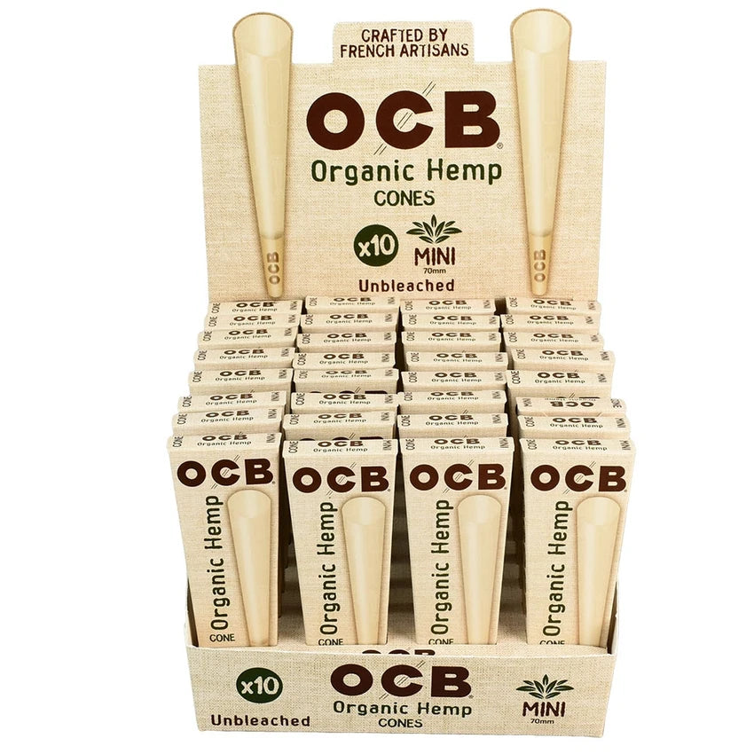 OCB Organic Hemp Cones | Mini Size | 10pc | | 1pk | 10 Cones per Pack