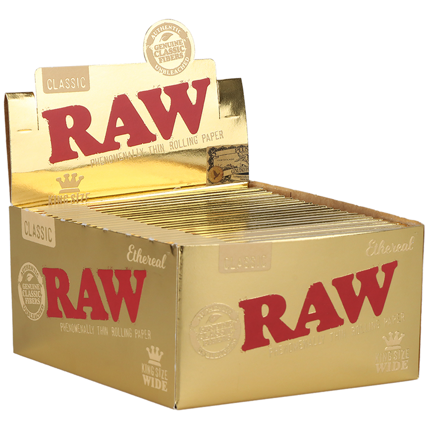 RAW Ethereal Classic Rolling Papers | King Size Wide | 1pk | 50 Leaves per Pack