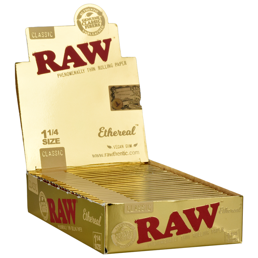 RAW Ethereal Classic Rolling Papers | 1 1/4 Size | 1pk | 50 Leaves per Pack