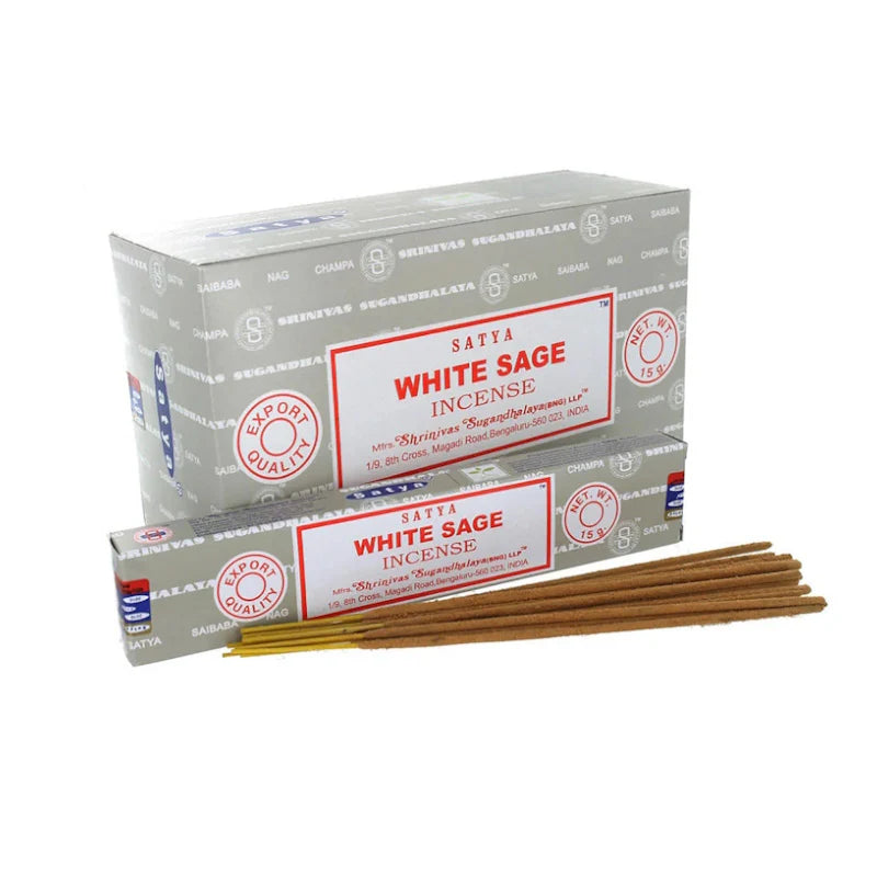Satya Nag Champa Incense Sticks | White Sage | 1bx | 15g