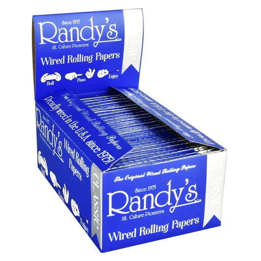 Randy's Classic Wired Rolling Papers | 1 1/4 Size | 1pk | 24 Leaves per Pack