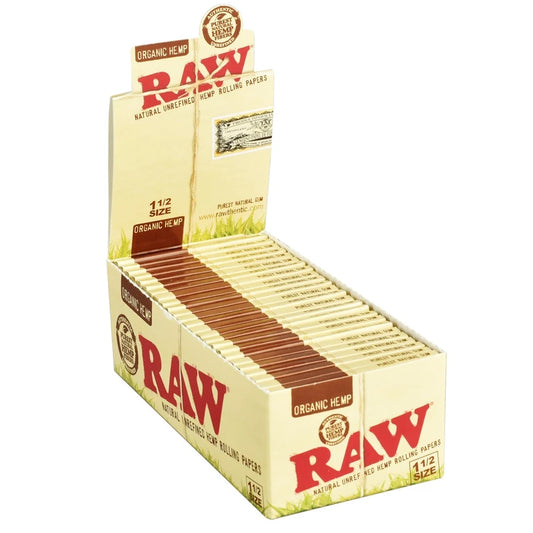 RAW Organic Hemp Rolling Papers | 1 1/2 Size | 1pk | 33 Leaves per Pack