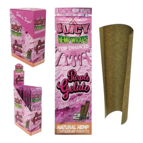 Juicy Terp Enhanced Hemp Wraps | Purple Gelato | 1pk |  2 Wraps per Pack