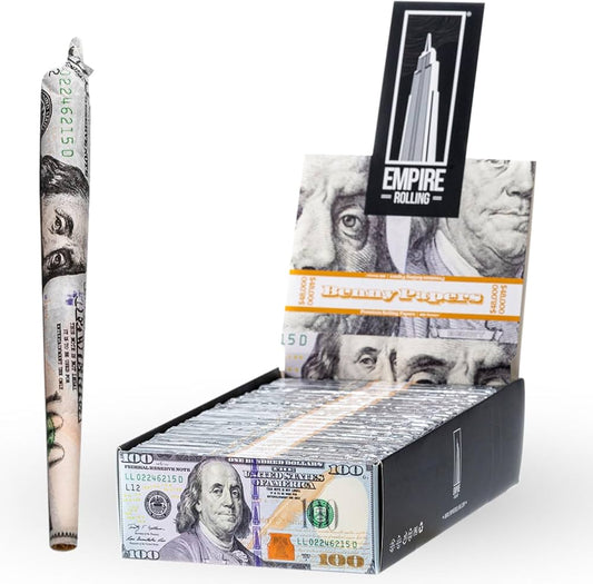 Empire $100 Rolling Papers & Filter Tips | King Size Slim | 1pk | 10 Leaves & Tips per Pack