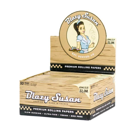 Blazy Susan Unbleached Rolling Papers | King Size | 1pk | 50 Leaves per Pack