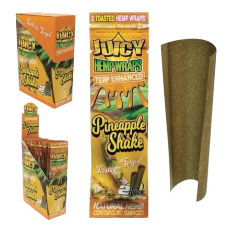 Juicy Terp Enhanced Hemp Wraps | Pineapple Shake| 1pk  | 2 Wraps per Pack