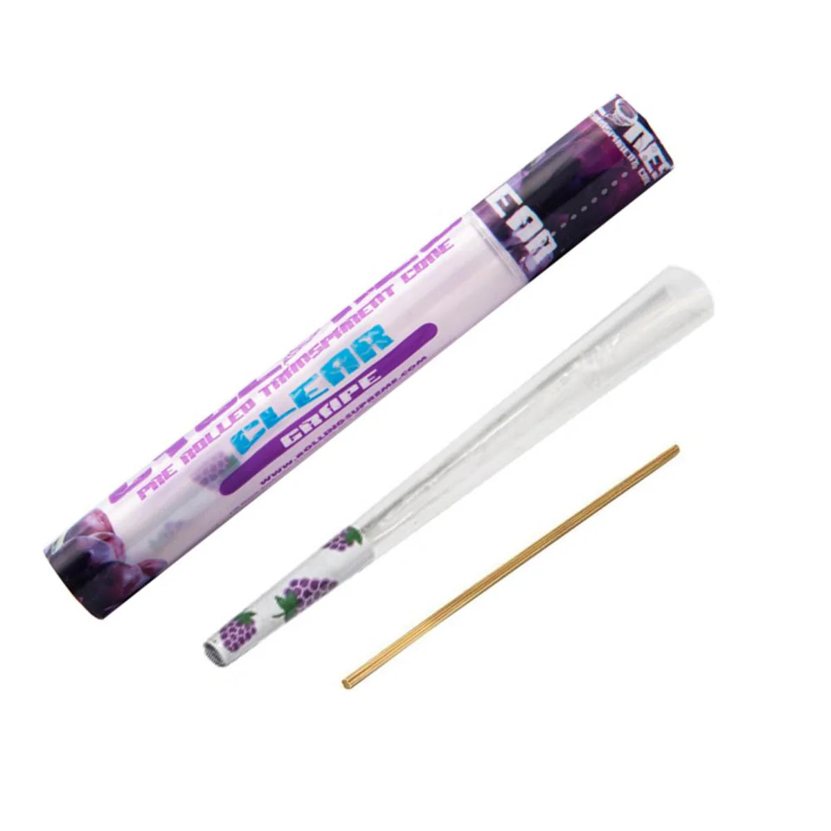 Cyclones Pre-Rolled Transparent Cones | Grape | 1 Tube  | 2 Pre-Rolled per Tube