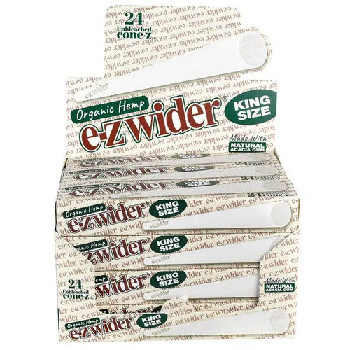 EZ Wider Organic Hemp Cones | King Size | 1bx | 32 Cones per Box