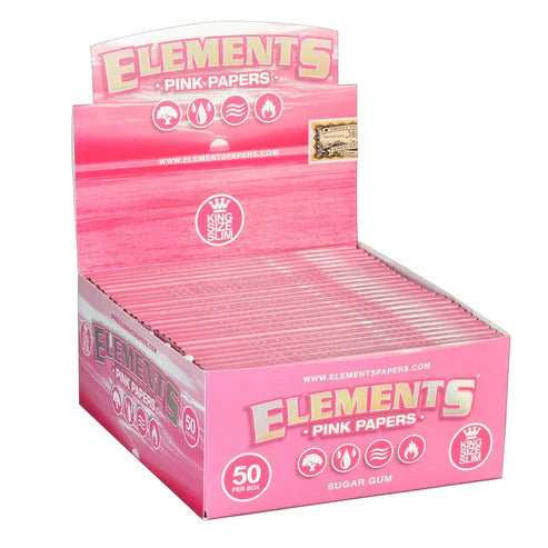 Elements Pink Rolling Papers | King Size | 1pk | 33 Leaves per Pack