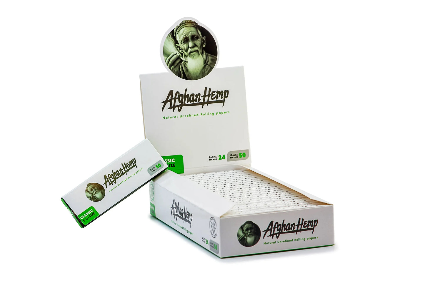 Afghan Hemp Rolling Papers | 1 1/4 | 1pk | 50 Leaves per Pack