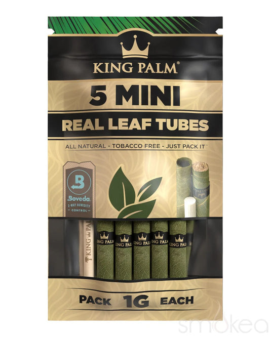 King Palm Hand-Rolled Leaf Wraps | Mini | 1g | 1pk | 5 Hand-Rolled Leaf Wraps per Pack