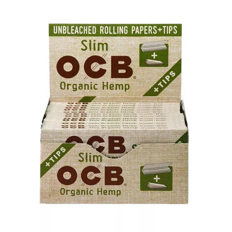 OCB Organic Hemp Rolling Papers & Tips | King Size | 1pk | 32 Tips per Pack | 32 Leaves per Pack