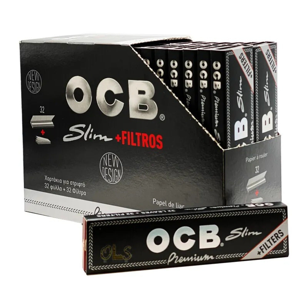 OCB Premium Rolling Papers & Tips | King Size | 1pk | 32 Tips per Pack | 32 Leaves per Pack