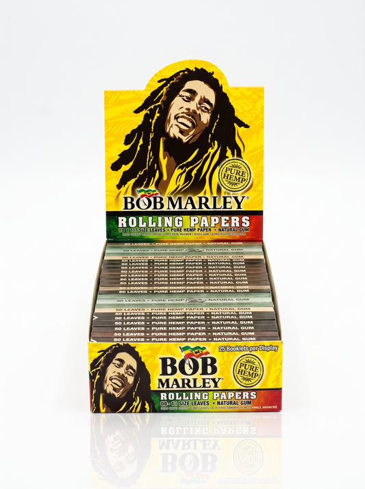 Bob Marley Hemp Rolling Papers | 1 1/4 | 25pk Display
