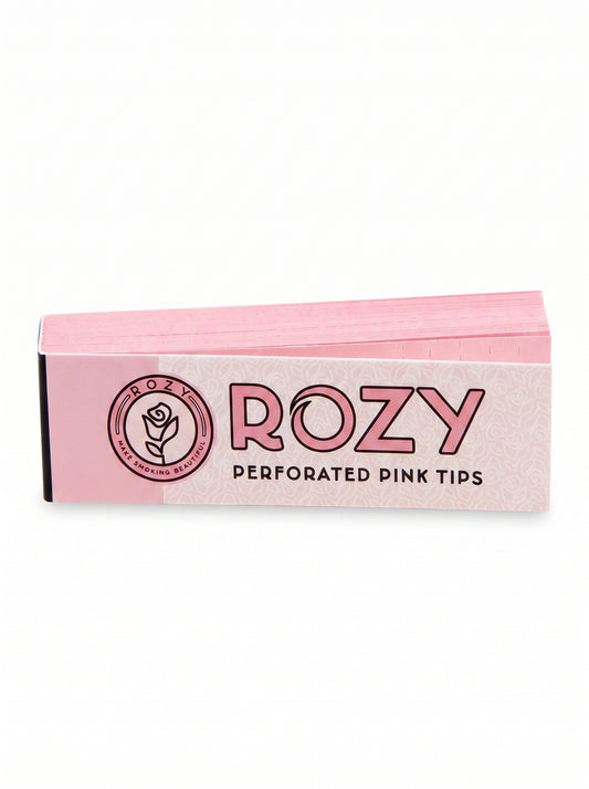 Rozy Pink Perforated Filter Tips | 1pk | 50 Fine European Perforated Tips per Pack