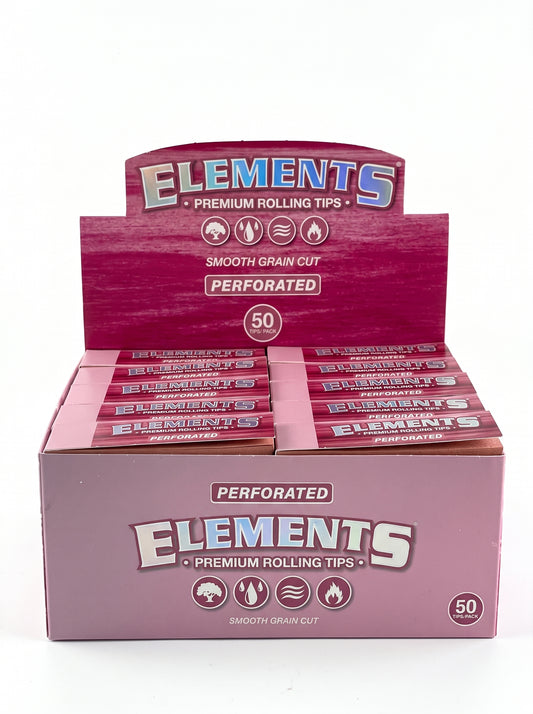 Elements Perforated Pink Rolling Tips | 1pk | 50 Tips per Pack