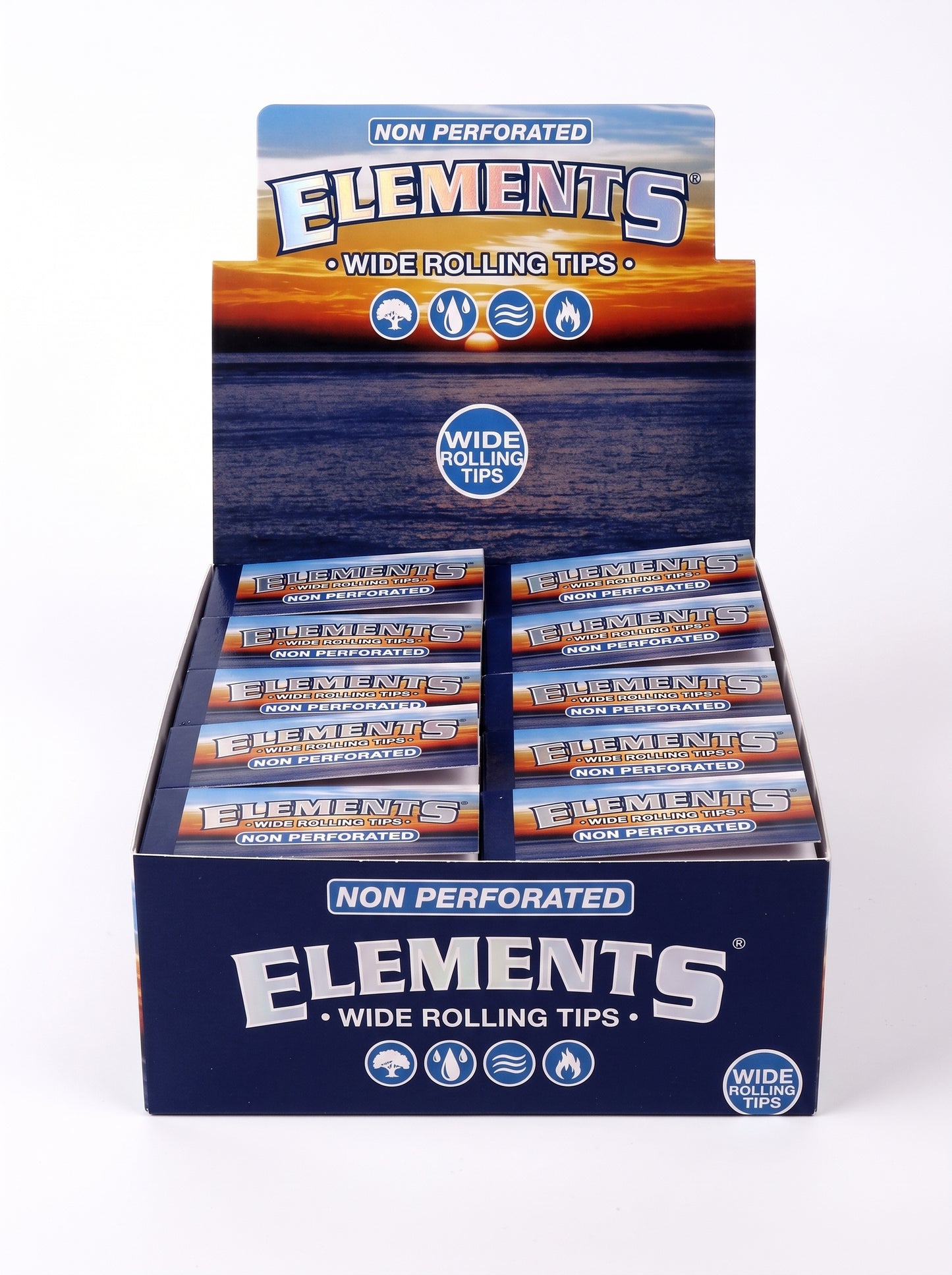 Elements Wide Rolling Tips | 1pk | 50 Tips per Pack