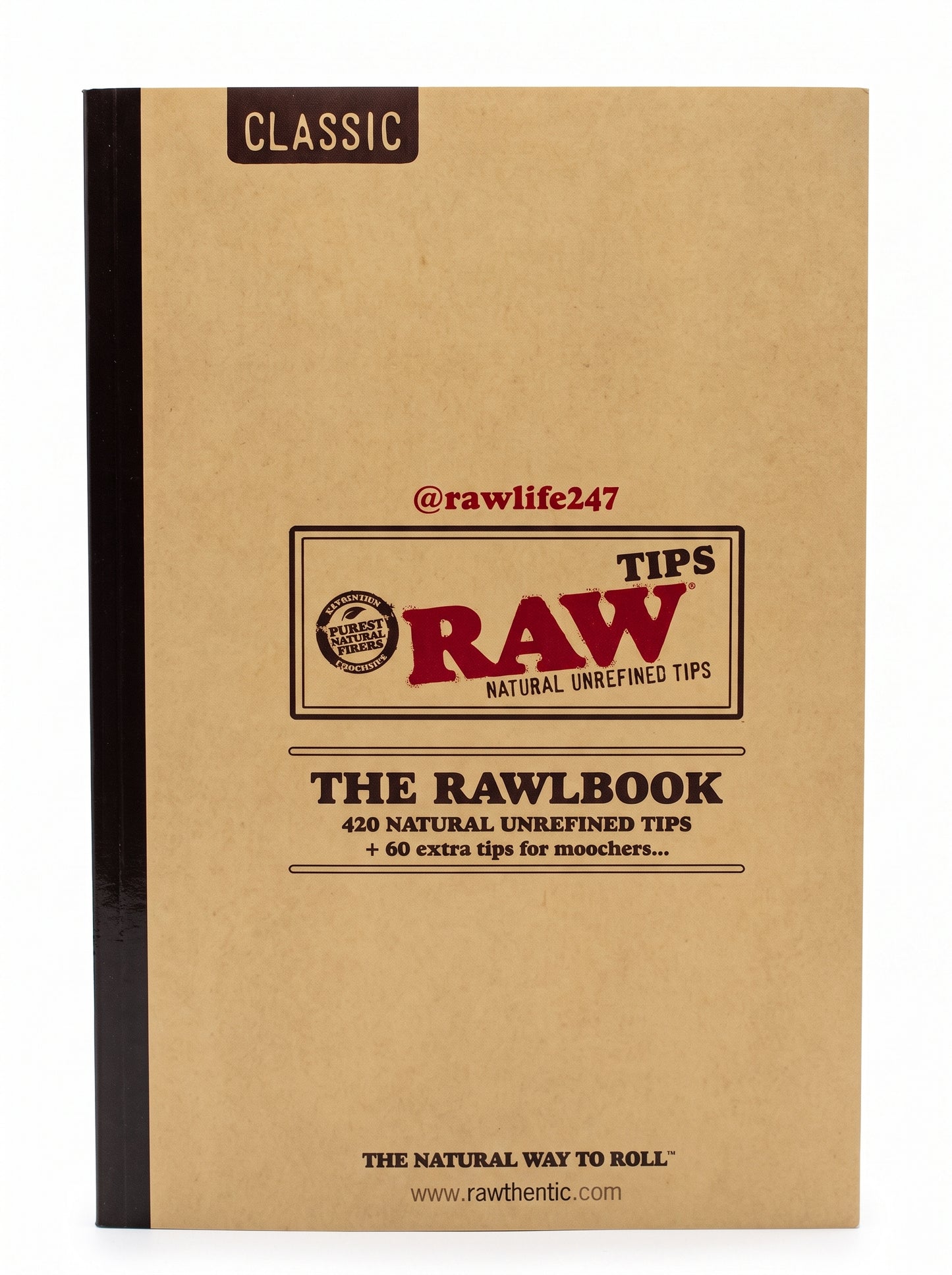 RAW RawlBook Rolling Tips w/Perforated Edges | 1 Book | 480 Tips per Book