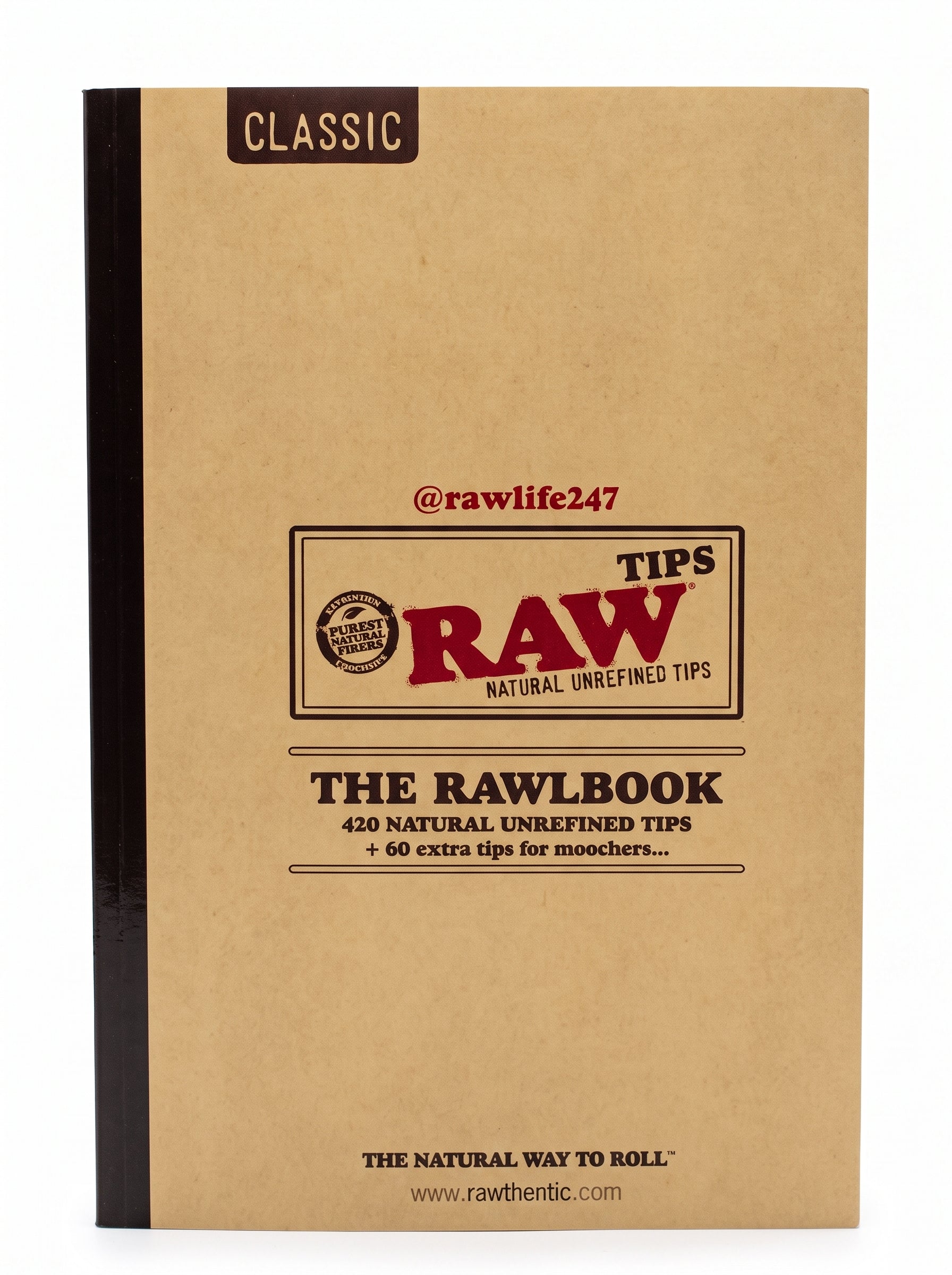 RAW RawlBook Rolling Tips w/Perforated Edges | 1 Book | 480 Tips per Book