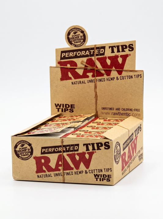 RAW Perforated Wide Tips | 1pk | 50 Perforated Tips per Pack